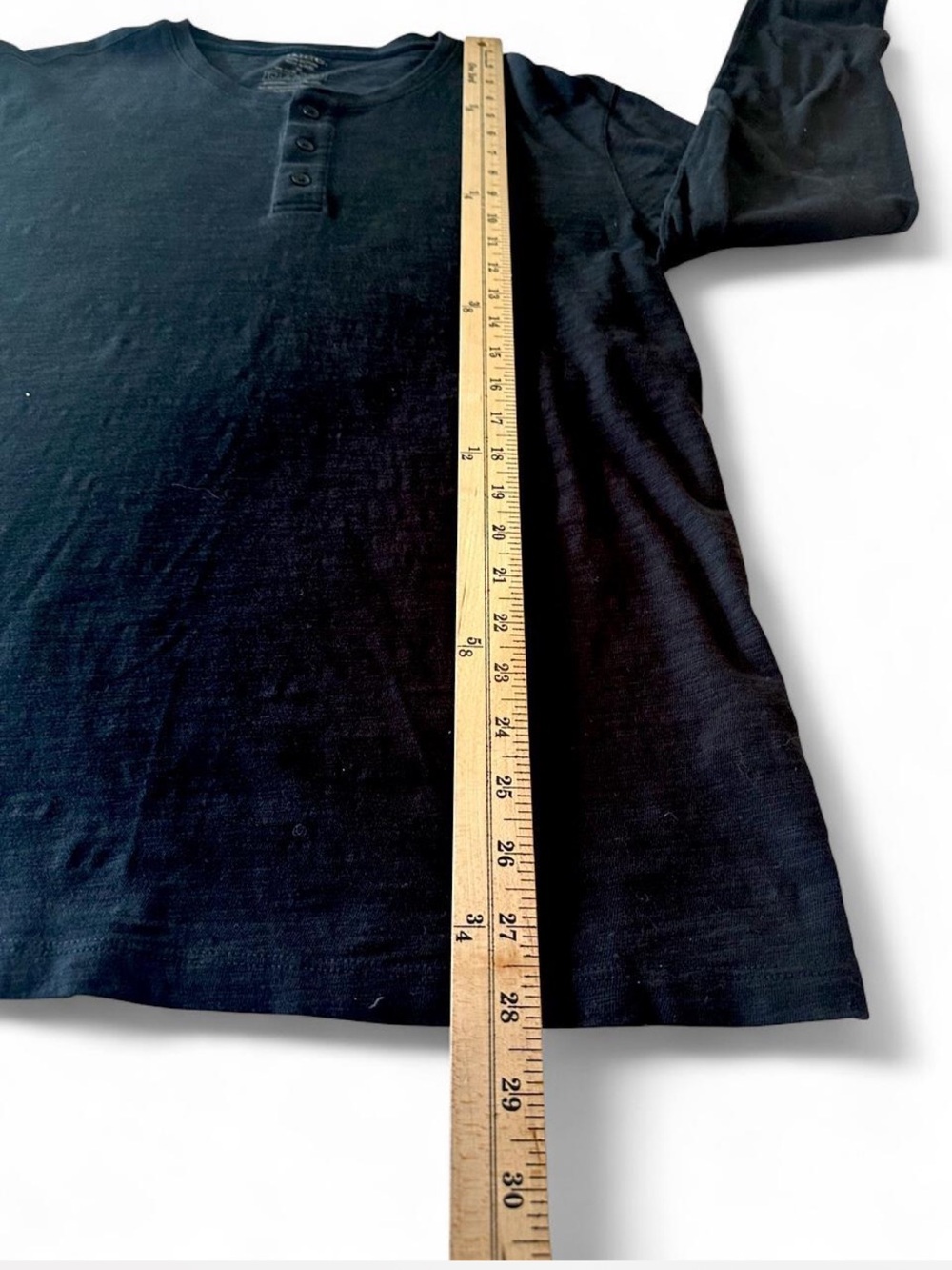 Vince Black Peruvian Cotton Henley Shirt Medium Quiet Luxury Designer Basic - Picture 6 of 7
